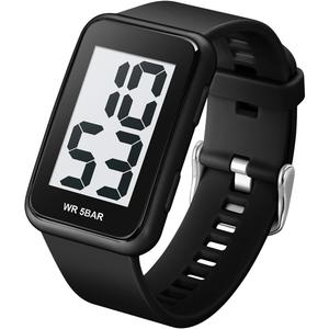 Extra Large Numbers Black Watch for Men, Waterproof Mens Digital Watch Womens Men's Wrist Watches for Elderly Men Women