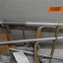 Medline Two-Button Folding Walker for Seniors, 5" Wheels, 32.5" to 39.5" Height, 400-lb. Capacity