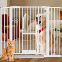 28 W × 40 H inch Tall Safety Gate With Narrow Bar Spacing With Pet Door