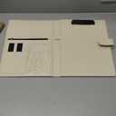 12.8 * 9.6 inch Portfolio Case Business Padfolio, Smart Phone is Usable in Document Organizer, Conference File Folder with A4/Letter Size Clipboard and Notepad - Beige