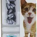 Kitty Caps Nail Caps for Cats | Black with Gray Tips & Baby Blue, X-Small, 40 Count - 3 Pack | Safe, Stylish & Humane Alternative to Declawing | Stops Snags and Scratches