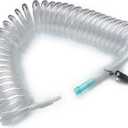 12 ft(3.6m) Retractable Oxygen Tubing with Clip, Auto-Retract Design Prevents Tangling