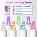 BABY Marquee Letters for Baby Shower Decorations: 18 Colors Marquee Light up Letters 2.3FT Big Oh Baby Letters for Baby Shower Sign for Gender Reveal Boys and Girls Party Decor Backdrop Block Boxes