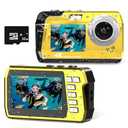 Underwater Camera 4K 48MP Waterproof Digital Camera with 32GB Card, Dual-Screen Selfie (Front & Rear), 10FT/3M Dive for Snorkeling, Surfing, Rafting, Swimming, Travel