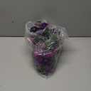 INQCMY Artificial Fake Hanging Flowers Plants for Outdoor Summer Decoration, 2 PCS Faux Silk Daisy with Eucalyptus Leaves, UV Resistant Look Real for Outside Home Planter Porch Patio Balcony Yard Decor (Double Purple)