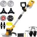 Brushless Cordless Weed Wacker for DeWalt 20V Max Battery (Tool Only), Electric Weed Eater with 5 Blades, Lightweight Battery Powered Brush Cutter for Lawn Care