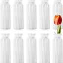 ZOOFOX 10 Pack Composite Plastic Flower Vase, 8" Plastic Vases for Centerpieces, White Unbreakable Vase for Wedding Dinner Table Party Living Room Office Bedroom Decor, Origami Design