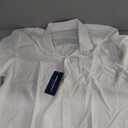 Alimens & Gentle Mens Dress Shirts 4-Way Stretch Long Sleeve Collared Casual Solid Wedding Dating Button Down Shirt, White, Large