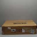 VEVOR Foldable Utility Service Cart, 165LBS 3 Shelf Heavy Duty Plastic Rolling Cart with 360 Swivel Wheels (2 with Brakes), Ergonomic Handle, Portable Garage Tool Cart for Warehouse Office Home