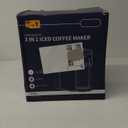 Hot & Iced Coffee Maker with Bold Setting, Single Serve Coffee Maker for K Cup and Grounds, 6-14 Oz Brew Sizes, 50 Oz Removable Water Tank, One Cup Coffee Machine with Reusable Filter, Black