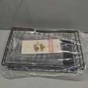 Bronze 2 Tier Large Fruit Basket for Kitchen Counter with 2 Banana Hangers, Metal Fruit Bowl for Onion Vegetable Bread Snack, Countertop Organizer  14.5" W x 9.5" D