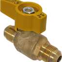 XFITTING 3/8 inch Flare X 3/8 inch Flare Gas Valve, 1/4 inch Turn - Propane and Natural Gas, 1 Piece