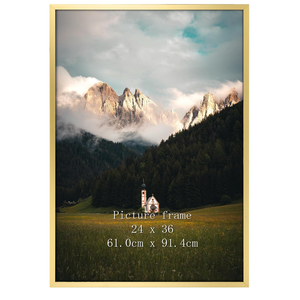 Giftgarden 24x36 Poster Picture Frame Gold, Textured Metal Frame 36x24 for Wall Display, Single