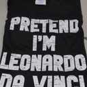 Halloween Pretend I'm Leonardo Da Vinci Costume Kids Lazy T-Shirt M