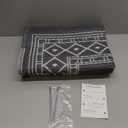 GENIMO Outdoor Rug Waterproof Area 10'x14' for Patio, Foldable Reversible Plastic Straw Carpet for Travel Trailers, Outside Mat for Rv, Deck, Picnic, Porch, Camper, Balcony, Beach, Grey & White