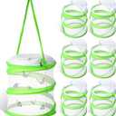 Sherr 6 Pcs Mini Butterfly Habitat Cage Clear Mesh Butterfly Net Cage Container Foldable Terrarium, 6.3x7.1inch