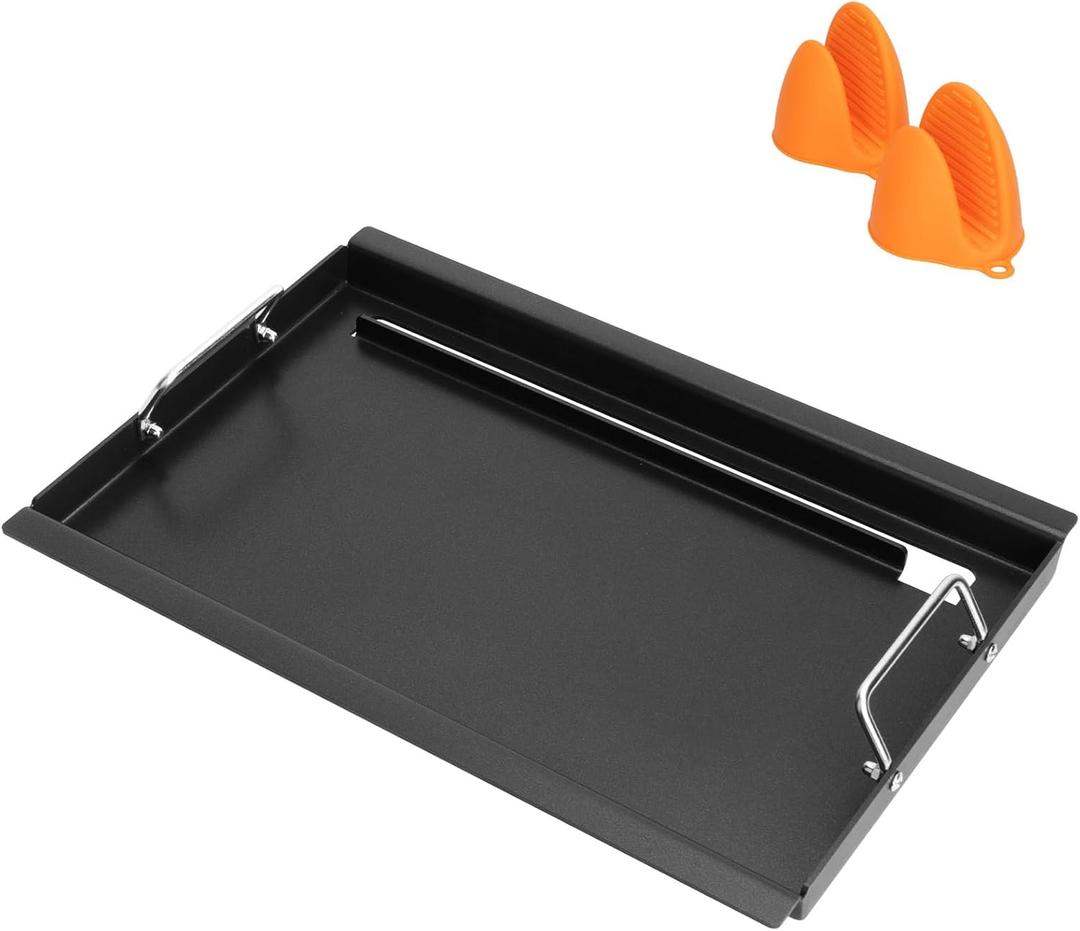 DELSbbq Full-Size Griddle Insert for Weber Old Spirit 200 with Side Control | for Spirit S/E 200 & 210 with Side Panel, for Spirit 500 & Genesis Silver A Grills, for Weber 7521 7522 7523 65904 65905