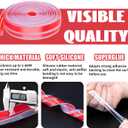 2024 Updated 29.5Ft T-Shaped Clear Weather Stripping Door Seal, Door Draft Stopper Silicone Seal Strip, Door Weather Stripping for Doors Windows and Shower Glass Gaps (29.5 Ft)