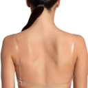 Capezio Women's Seamless Clear Back Bra With Transition Straps (L)