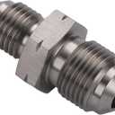 3AN Male to M12x1.0 Male Stainless Steel Brake Clutch Fuel Oil Fitting Adapter Coupler