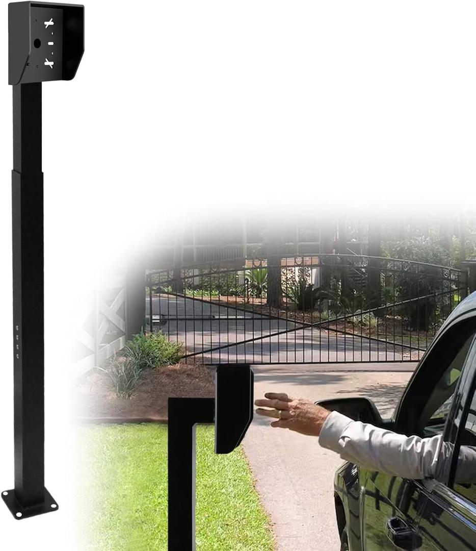 Upgraded Heavy-Duty Keypad Mounting Post Height Adjustable from 33-45 inches Stand Keypad Mounting Pedestal for Outdoor Automatic Gate Opener Systems