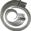 CV Boot Clamp Kit - Stainless Steel Universal Adjustable Axle Boot CV Joint Bands Drive Axle Shaft Joint Crimp Clamps 24Pcs(12pcs Large+ 12pcs Small)