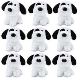 Sumind 9 Pcs 4 5 Mini Plush Stuffed Dog Party Favor Small Puppy Stuffed Animal Bulk Soft Toy Doll Cute for Kids Christmas Stocking Stuffers Gift Baby Shower Birthday Party(Cute Dalmatian)