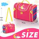 Carrying Case Compatible with Little Tikes Story Dream Machine Books Starter Set and Character, Portable Storage Carrier Bag for Travel and Home Storage (Red)