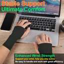 MGANG Wrist Support Sleeves, 1 Pair Wrist Compression Gloves for Unisex, 20-30 mmHg Wrist Brace Support for Carpal Tunnel, RSI, Tendonitis, Sprains, HandInstability, Pain Relief, Black M