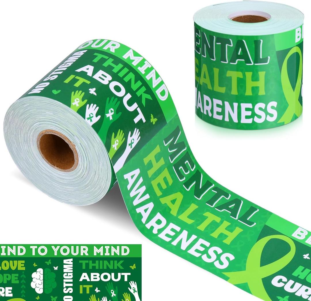 Crtiin 68.9 Ft Mental Health Bulletin Board Borders Mental Health Awareness Inspirational Borders Trim May Decoration for Bulletin Board Chalkboard Classroom Wall Party Supplies