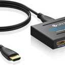 eSynic Portable 4K@30Hz HDMI Audio Extractor-No ARC/eARC & Not from HDTV to Soundbar-Easy to Setup-Metal Shell-for Gaming Consoles/Fire TV Stick to HDMI Monitor & Optical or 3.5MM & L/R Audio System