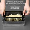 HercuCut Blade All-in-One Vegetable Chopper and Spiralizer Food Chopper with Container, Fruit Slicer, House Essentials, Kitchen Appliances & Gadgets (White/Black)