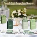 Kolldenn 15 Sets Sage Green Wedding Welcome Bags for Guests, Gift Bags Bulk with Handles and Tissue Paper, Bridal Shower Wedding Favor, Church and Hotel Welcome Gift, 6"x5.9"x3.2"