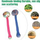 2PCS Herbal Wormwood Lymphatic Drainage Anti Slip Manual Massage Hammer Longer Handle Back Massager for Shoulder, Neck & Muscle Pain Relief (Rose Red/Dark Blue)