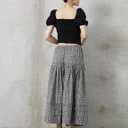 100% Cotton Women White Maxi Skirt Elastic Waist Peasant A Line Flowy Swing Lace Skirt Dress No Lining (M)