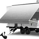 Heavy Duty RV Awning Fabric Replacement - 19.5oz Vinyl Camper Awning - Waterproof & UV-Resistant - Universal Canopy for Camper, Trailer and Motorhome (Gray Fade, 20FT(Fabric 19'2"))