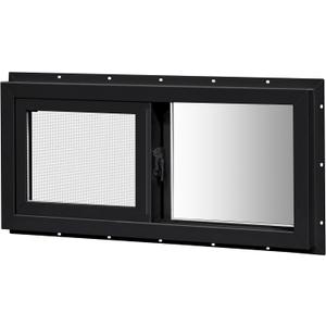 Vinyl Basement Sliding Window 32" x 14" Black