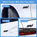 2 Pack Car Sport Stickers, Metal 3D Badges Sticker for BMW Emblem Logo Decals for BMW X3 X5 X7 X1 X6 X2 X4 3 5 7 8 2 6 4 1 M Series iX Z4 XM Car Decoration Accessories (Black)