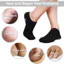 Codream Large Men's Moisturizing Gel Socks Men's Feet Care Ultimate Treatment for Dry Cracked Rough Skin on Feet Pack of 2 Pairs Black US Men 10-15