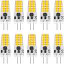 Dimmable G4 LED Bulb 12V 24V JC Tybe, 20-30W T3 G4 Halogen Equivalent,2700K Warm White, G4 Bi-Pin Base, 300LM, Chandelier Lighting/Landscape Lighting/Microwave Lighting 10pcs