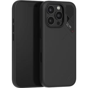 Aulumu A16 Vegan Leather Cooling for iPhone 16 Pro Case | Updated Camera Control | with Cooling Fins | Luxury Comfort | Compatible with MagSafe | Complete Wrap-Around - Touch Black