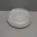 Frcctre 12 Pack Glass Salad Plates, 7 Inches Small Glass Dessert Plates Fruit Plate Appetizer Snack Plate Glasses Dinnerware Set with Beautiful Carved Pattern