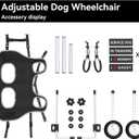 Dog Wheelchair for Back Legs,Adjustable Lightweight Aluminum Profile Pet Wheel Chair Has Added Hand-Carrying Assistance and Reflective Functions for Small Medium Dogs and Cats