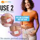 SunnyBay Heat Patches for Menstrual Cramp, Air-Activated Adhesive Heat Pads for Period, 130 F Warmth up to 8 Hours, Stick to Clothing Not Skin, 2.75 x3.5 inches, 10-Count