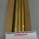 Thestoa Gold Shower Curtain Rod Adjustable 43-78 inch, 1"Diameter Spring Tension Curtain Rod No Drill, Anti-Rust Non-Slip Shower Rod for Bathroom