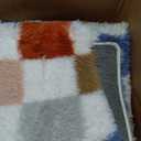 Checkered Area Rug 4x6 for Bedroom Soft Fluffy Shag Carpet | Machine Washable, Non-Slip, Colorful, High Pile, Cozy for Living Room, Kids Room, Nursery, Playroom, Classroom, Modern Decor (Rainbow)