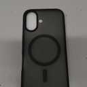 SUPFINE Magnetic for iPhone 16 Case (Compatible with MagSafe) (Military Grade Drop Protection) Translucent Matte Shockproof with Anti-Fingerprint Phone Cover,Black