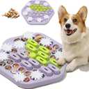 MEWOOFUN Dog Puzzle Toy for Smart Dogs, Level 3 Enrichment Toys for Pets IQ Training, Cat Slow Feeder Interactive Toys Cat Treat Puzzle for All Breeds (Two-Color Feeder)