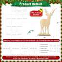 DIY 3-5 ft Christmas Tree Deer Family Silhouette Sticker Set Decoration for Wooden PP Board Cutting Tracing for Holiday Outdoor Indoor Lawn Patio Pathway Garden(4 ft,Reindeer)