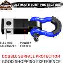 AUTOBOTS Tow Hitch Receiver 2", 45,000 Lbs Break Strength Shackle Hitch Receiver with 5/8" Screw Pin, 3/4 Shackle, Towing Accessories for Vehicle Trailer Recovery Off-Road Blue&Black